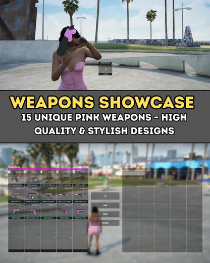 FEMALE WEAPON PACK FIVEM PINK GUNS